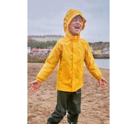 Mountain Warehouse Pakka Kids Waterproof Jacket - Wind Resistant, Lightweight,Breathable Rain Coat for Girls & Boys, Packaway Bag - For Rain, Spring Summer Yellow Kids Size 9-10 Years