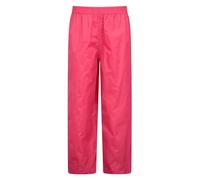 Mountain Warehouse Pakka Kids Waterproof Over Trousers - Taped Seams Rain Pants, Lightweight, Rip-Stop, Packaway Bag - for Autumn Winter, Walking, Travelling Bright Pink Kids Size 11-12 Years