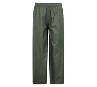 Mountain Warehouse Pakka Kids Waterproof Over Trousers - Taped Seams Rain Pants, Lightweight, Rip-Stop, Packaway Bag - for Autumn Winter, Walking, Travelling Khaki Teen Size 13 Years