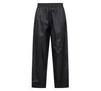 Mountain Warehouse Pakka Kids Waterproof Over Trousers - Taped Seams Rain Pants, Lightweight, Rip-Stop, Packaway Bag - for Autumn Winter, Walking, Travelling Black Kids Size 9-10 Years