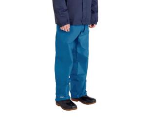 Mountain Warehouse Pakka Kids Waterproof Over Trousers - Taped Seams Rain Pants, Lightweight, Rip-Stop, Packaway Bag - for Spring Summer, Walking, Travelling Blue Kids Size 2-3 Years