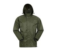 Mountain Warehouse Pakka Mens Waterproof Packable Jacket - IsoDry, Lightweight & Breathable Raincoat with Taped Seams & Packaway Bag - For Spring Summer & Travel Khaki S