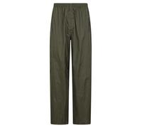 Mountain Warehouse Pakka Mens Waterproof Rain Overtrousers - Packable & Quick Dry Pants with Taped Seams & Adjustable Ankle Opening - for Spring Summer, & Outdoors Khaki S