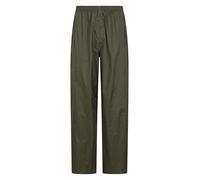 Mountain Warehouse Pakka Mens Waterproof Rain Overtrousers - Packable & Quick Dry Pants with Taped Seams & Adjustable Ankle Opening - for Spring Summer, & Outdoors Dark Khaki XXS