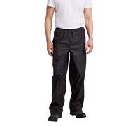 Mountain Warehouse Pakka Mens Waterproof Rain Overtrousers - Packable & Quick Dry Pants with Taped Seams & Adjustable Ankle Opening - Spring Summer, Outdoors Black XS