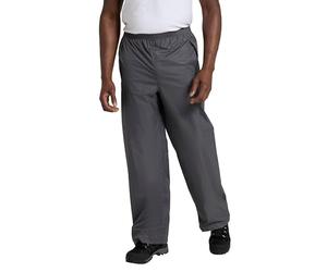Mountain Warehouse Pakka Mens Waterproof Rain Overtrousers - Packable & Quick Dry Pants with Taped Seams & Adjustable Ankle Opening - Spring Summer, Outdoors Grey S