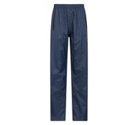 Mountain Warehouse Pakka Womens Waterproof Over Trousers - Packaway Bag, Breathable Rain Pants, Hook & Loop Ankle Opening Ladies Rainwear - for Spring Summer & Outdoors Navy Women's Size 10