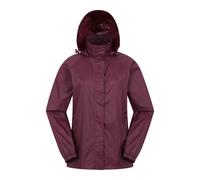 Mountain Warehouse Pakka Womens Waterproof Packable Jacket - Foldaway Hood Jacket, Ladies Coat, Lightweight Rain Jacket - For Spring Summer, Walking, Travelling Dark Purple Women's Size 22