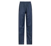 Mountain Warehouse Pakka Womens Waterproof Over Trousers - Packaway Bag, Breathable Rain Pants, Hook & Loop Ankle Opening Ladies Rainwear - for Spring Summer & Outdoors Navy Women's Size 12