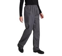 Mountain Warehouse Pakka Womens Waterproof Over Trousers - Packaway Bag, Breathable Rain Pants, Hook & Loop Ankle Opening Ladies Rainwear - for Spring Summer & Outdoors Grey Women's Size 6