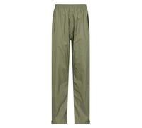Mountain Warehouse Pakka Womens Waterproof Over Trousers - Packaway Bag, Breathable Rain Pants, Hook & Loop Ankle Opening Ladies Rainwear - Spring Summer, Outdoors Khaki Women's Size 4