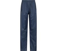 Mountain Warehouse Pakka Womens Waterproof Over Trousers - Packaway Bag, Breathable Rain Pants, Hook & Loop Ankle Opening Ladies Rainwear - for Spring Summer & Outdoors Navy Women's Size 10