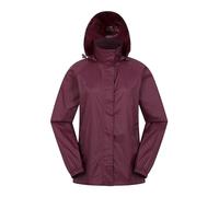 Mountain Warehouse Pakka Womens Waterproof Packable Jacket - Foldaway Hood Jacket, Ladies Coat, Lightweight Rain Jacket - For Spring Summer, Walking, Travelling Dark Purple Women's Size 22