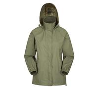 Mountain Warehouse Pakka Womens Waterproof Packable Jacket - Foldaway Hood Jacket, Ladies Coat, Lightweight Rain Jacket - For Spring Summer, Walking, Travelling Khaki Women's Size 12