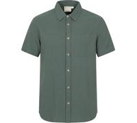 Mountain Warehouse Palm Mens Textured Short Sleeve Shirt - Lightweight & Breathable Top, Casual & All-Day Wear - Spring Summer Camping, Outdoors, Travelling, Walking Green XL