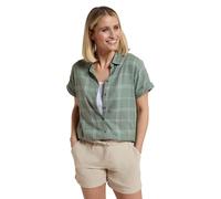 Mountain Warehouse Palm Womens Relaxed Check Shirt - Comfortable, Breathable & Lightweight 100% Cotton Top, Easy Care - for Outdoors & Holiday Khaki Women's Size 12