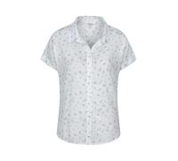 Mountain Warehouse Palm Womens Relaxed Check Shirt - Comfortable, Breathable & Lightweight 100% Cotton Top, Easy Care - Spring Summer, Outdoors & Holiday White Women's Size 8