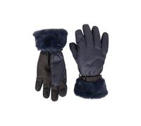 Mountain Warehouse Parallax Womens Waterproof Ski Gloves - Waterproof, Breathable, Faux Fur, Fleece Lining mitts - Best for Winter, Outdoors, Skiing, Winter Sports Navy L