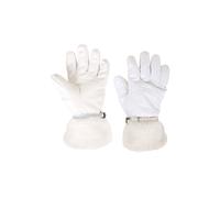 Mountain Warehouse Parallax Womens Waterproof Ski Gloves - Waterproof, Breathable, Faux Fur, Fleece Lining mitts - Best for Winter, Outdoors, Skiing, Winter Sports White M