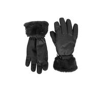 Mountain Warehouse Parallax Womens Waterproof Ski Gloves - Waterproof, Breathable, Faux Fur, Fleece Lining mitts - Best for Winter, Outdoors, Skiing, Winter Sports Black S