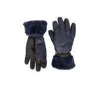 Mountain Warehouse Parallax Womens Waterproof Ski Gloves - Waterproof, Breathable, Faux Fur, Fleece Lining mitts - Best for Winter, Outdoors, Skiing, Winter Sports Navy XS