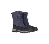 Mountain Warehouse 'Park' Mens Snow Boots Sherpa Lined Proof Winter Shoes Navy Textile - Size UK 11