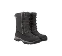 Mountain Warehouse Park Mens Snow Boots - Snowproof Winter Shoes, Water Repellent, Sherpa Lined, High Traction Outsole - Footwear for Camping, Walking in Cold Weather Charcoal Adult Shoe Size 10