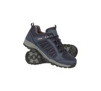 Mountain Warehouse 'Path' Mens Walking Shoes Cushioned Footbed Mesh Lining Waterproof Comfy Trail Trekking Trainers Navy - Size UK 6