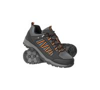 Mountain Warehouse 'Path' Mens Walking Shoes Cushioned Footbed Mesh Lining Waterproof Comfy Trail Trekking Trainers Black - Size UK 7