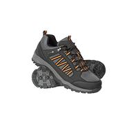 Mountain Warehouse Path Mens Walking Shoes - Waterproof Gym Shoes, Breathable Running Shoes, Mesh Lining with High Traction Sole Hiking Boots - for Stability & Grip Black Adult Shoe Size 12