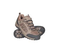 Mountain Warehouse Path Mens Walking Shoes - Waterproof Gym Shoes, Breathable Running Shoes, Mesh Lining with High Traction Sole Hiking Boots - for Stability & Grip Dark Beige Adult Shoe Size 6