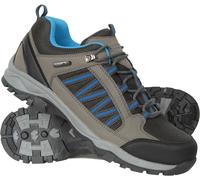 Mountain Warehouse Path Mens Walking Shoes - Waterproof Gym Shoes, Breathable Running Shoes, Mesh Lining with High Traction Sole Hiking Boots - for Stability & Grip Dark Grey Adult Shoe Size 6
