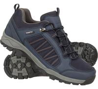 Mountain Warehouse Path Mens Walking Shoes - Waterproof Gym Shoes, Breathable Running Shoes, Mesh Lining with High Traction Sole Hiking Boots - for Stability & Grip Navy Adult Shoe Size 9