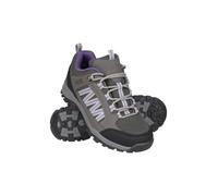 Mountain Warehouse Path Waterproof Womens Walking Shoes - Breathable Ladies Shoe, High Traction Sole Hiking Footwear - for Spring Summer, Trekking Dark Grey Adult Shoe Size 6