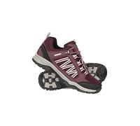 Mountain Warehouse Path Waterproof Womens Walking Shoes - Breathable Ladies Shoe, Mesh Lining, High Traction Sole Hiking Shoes - for Spring Summer, Trekking, Camping Purple Adult Shoe Size 4