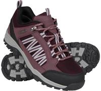 Mountain Warehouse Path Waterproof Womens Walking Shoes - Breathable Ladies Shoe, Mesh Lining, High Traction Sole Hiking Shoes - for Spring Summer, Trekking, Camping Purple Adult Shoe Size 8