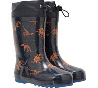 Mountain Warehouse Pattern Winter Junior Wellies - Lightweight Rain Shoes, Easy Clean Kids Wellington Boots, Rubber Outsole - Childrens Footwear for Walking Light Teal Kids Shoe Size 10