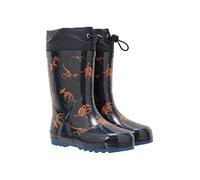 Mountain Warehouse Pattern Winter Junior Wellies - Lightweight Rain Shoes, Easy Clean Kids Wellington Boots, Rubber Outsole - Childrens Footwear for Walking Light Teal Kids Shoe Size 10