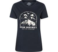 Mountain Warehouse Peak District Printed Womens T-Shirt - Blue - Blue - Size: 14