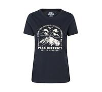 Mountain Warehouse Peak District Printed Womens T-Shirt - Lightweight, Summer Hikes & Outdoors Indigo 12