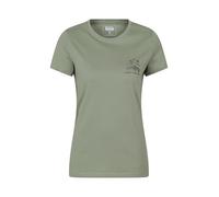 Mountain Warehouse Peak District Printed Womens T-Shirt - Lightweight, Summer Hikes & Outdoors Khaki 14