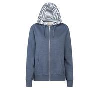 Mountain Warehouse Penzance Womens Zip-Through Hoodie - UV Protect Max Cotton-Polyester Blend Jumper with Full-Zip, Drawcord & Pockets - Spring, Summer & Outdoors Dark Blue Women's Size 10