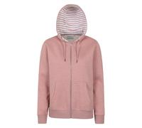Mountain Warehouse 'Penzance' Womens Zip Through Hoodie with Side Pockets Drawcord Jumper Rust Cotton - Size 18 UK