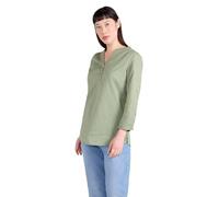 Mountain Warehouse Petra Printed Womens 3/4 Sleeve Shirt Light Kh 8 | Lightweight & Breathable Relaxed Fit Top, 100% Cotton Soft Tee with Button Neck & Roll-Up Sleeves, For Summer, Casual