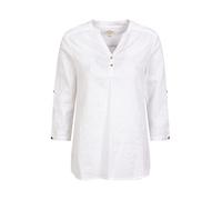 Mountain Warehouse Petra Womens Relaxed Fit 3/4 Sleeve Shirt - 100% Cotton Voile Ladies Top, Lightweight, Breathable Blouse - for Travelling & Daily Use White Women's Size 12
