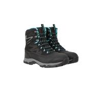 Mountain Warehouse 'Piste Basher' Womens Snow Boots with Rubber Outsole Waterproof Winter Shoes Black - Size UK 4