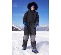 Mountain Warehouse Piste Kids Waterproof Parka Snowsuit - Black