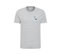 Mountain Warehouse Pitlochry Mens T-Shirt Cotton Round Neck Breathable Everyday Tee Grey - Size Large
