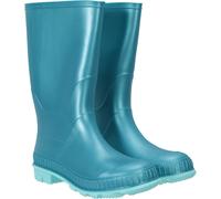 Mountain Warehouse Plain Kids Wellies - Teal - Teal - Size: 3