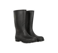 Mountain Warehouse Plain Kids Wellies - Waterproof, Soft Jersey Lined Wellington Boots, Gripped Sole, Boys & Girls - Spring Summer, Rain, School, Outdoors Black Kids Shoe Size 11